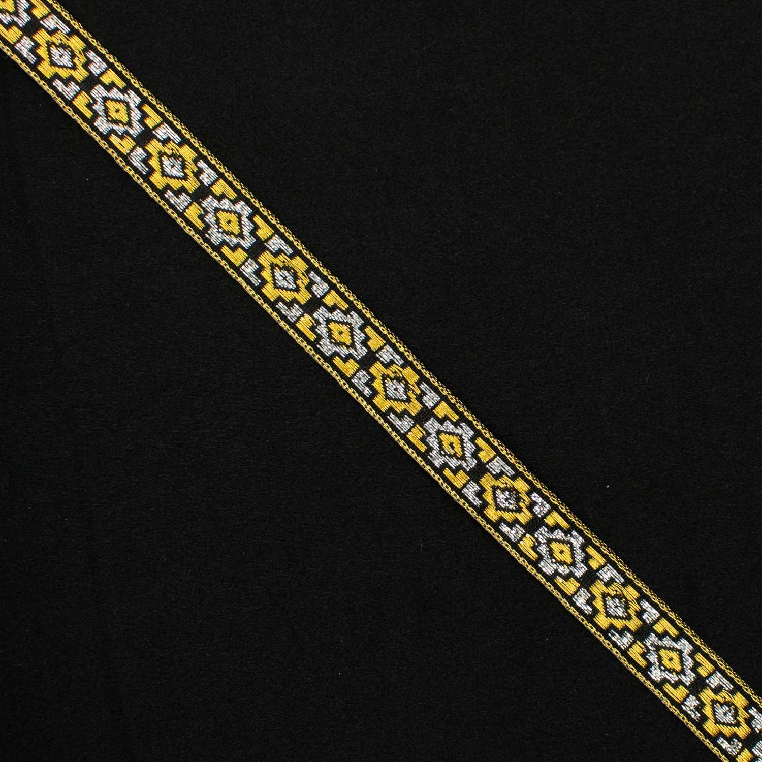 Metallic Fancy Embroidered Jacquard Ribbon-15mm