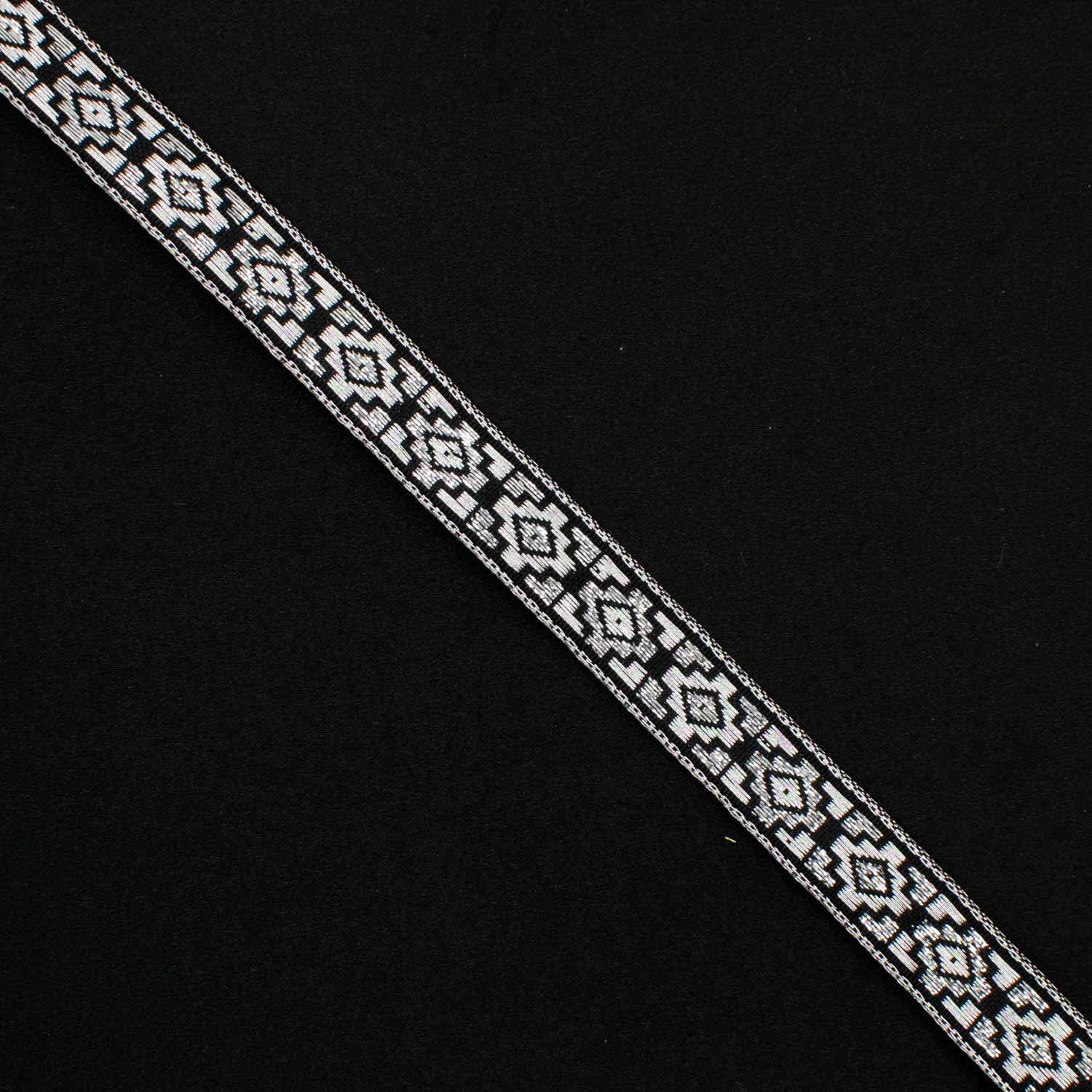 Metallic Fancy Embroidered Jacquard Ribbon-15mm