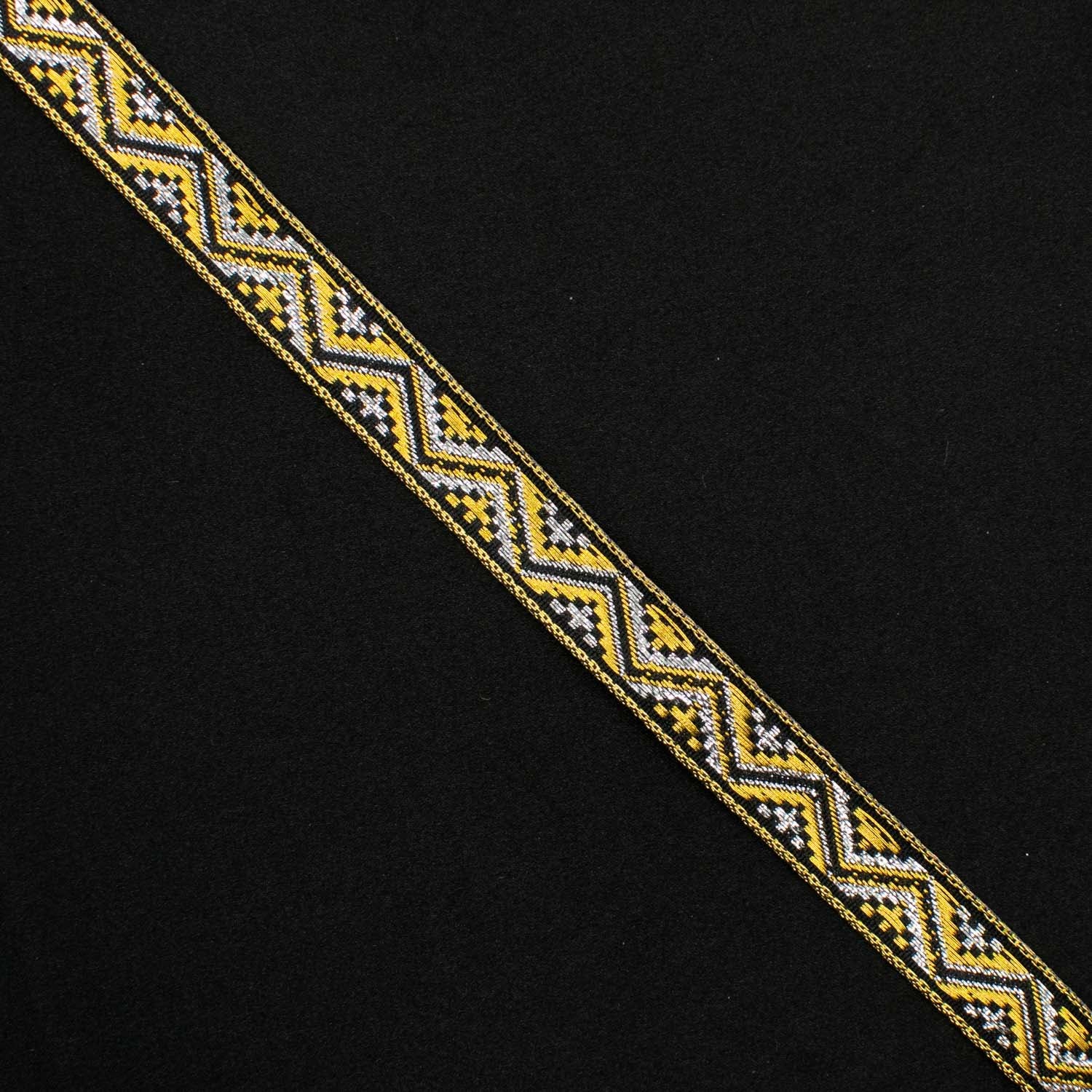 Metallic Fancy Embroidered Jacquard Ribbon-15mm