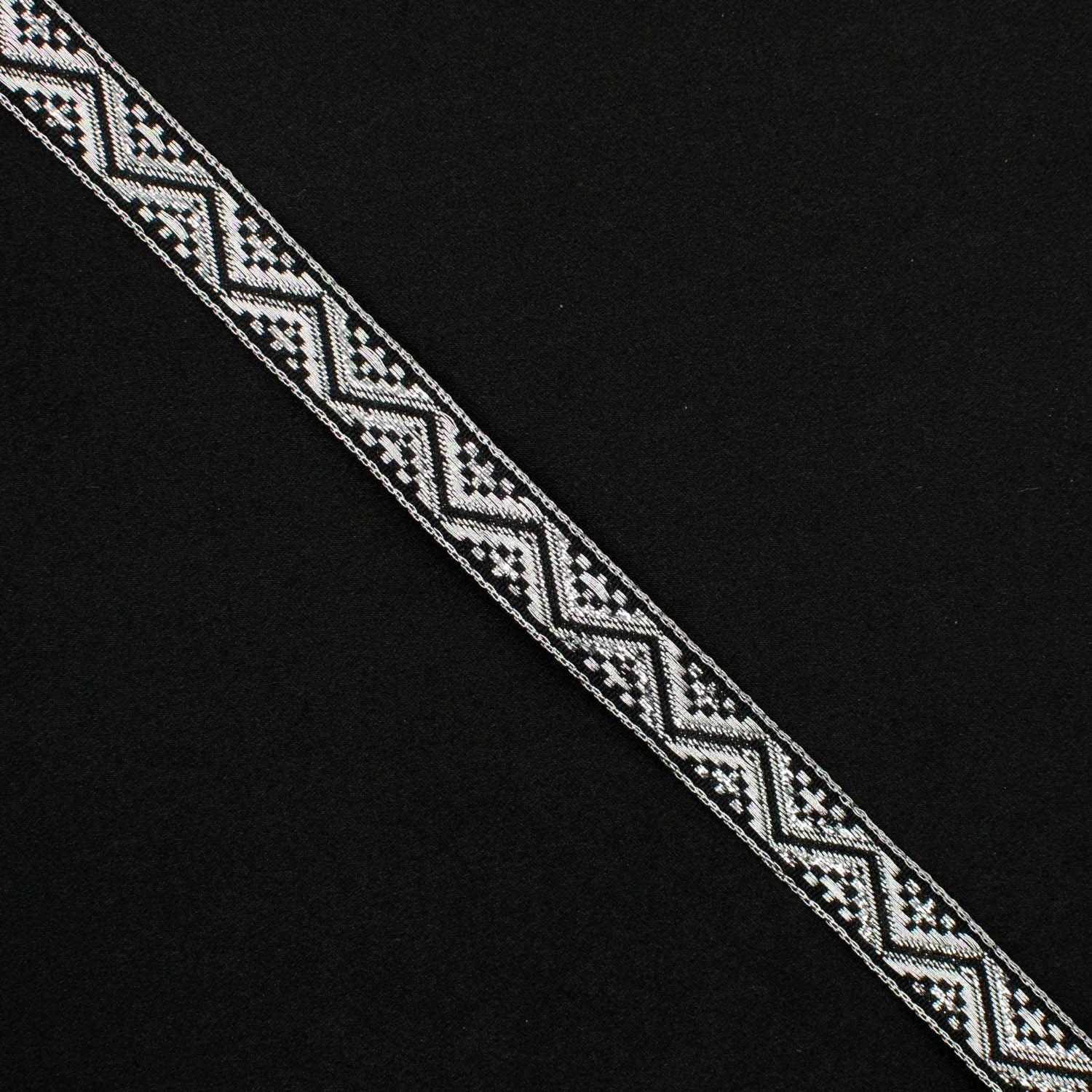 Metallic Fancy Embroidered Jacquard Ribbon-15mm