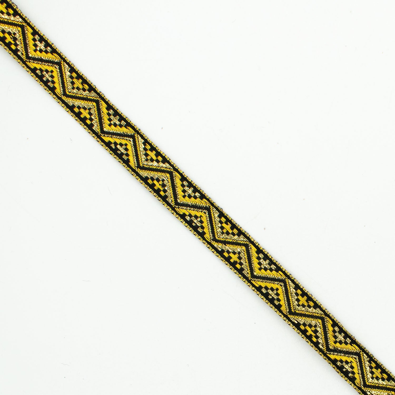 Metallic Fancy Embroidered Jacquard Ribbon-15mm