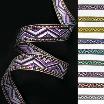 Metallic Fancy Embroidered Jacquard Ribbon-20mm