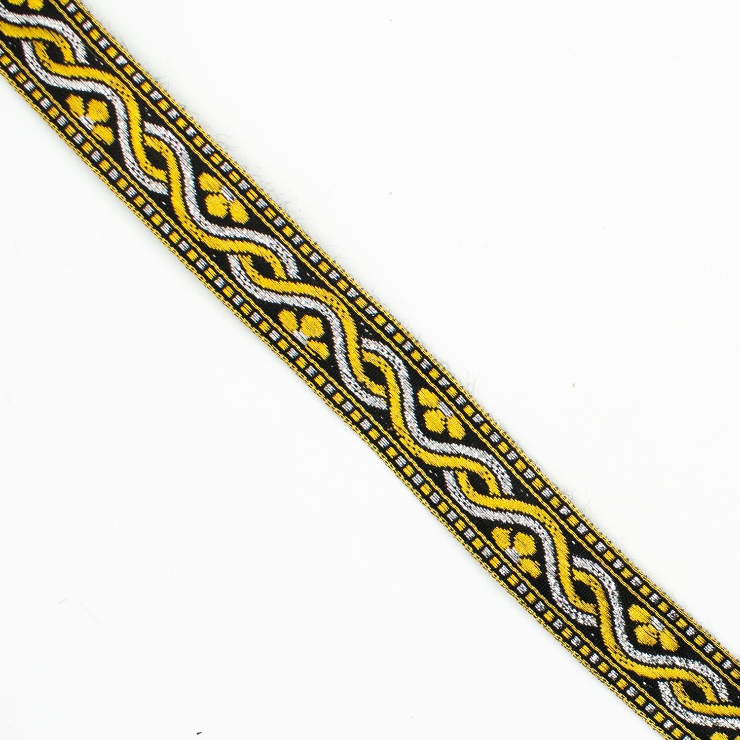 Metallic Fancy Embroidered Jacquard Ribbon-20mm