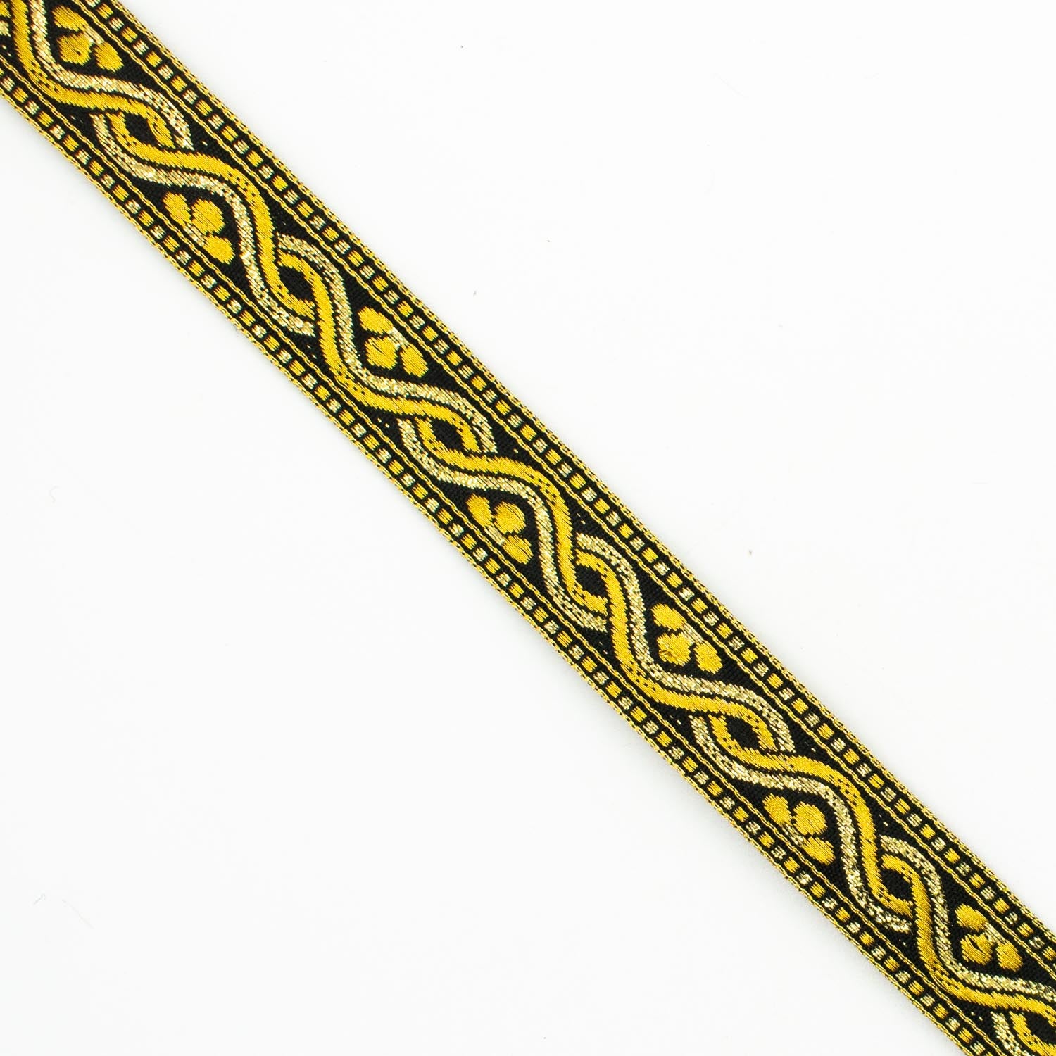 Metallic Fancy Embroidered Jacquard Ribbon-20mm