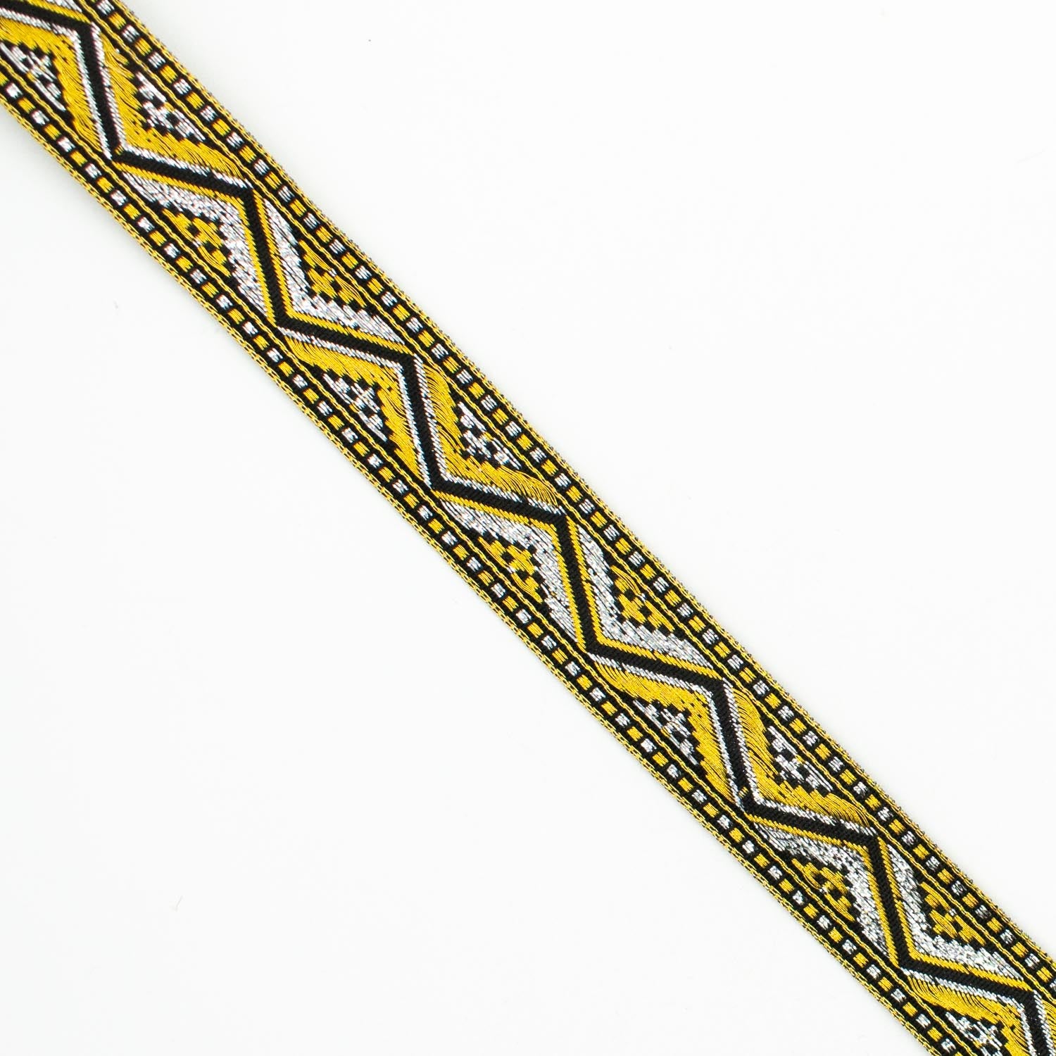 Metallic Fancy Embroidered Jacquard Ribbon-20mm