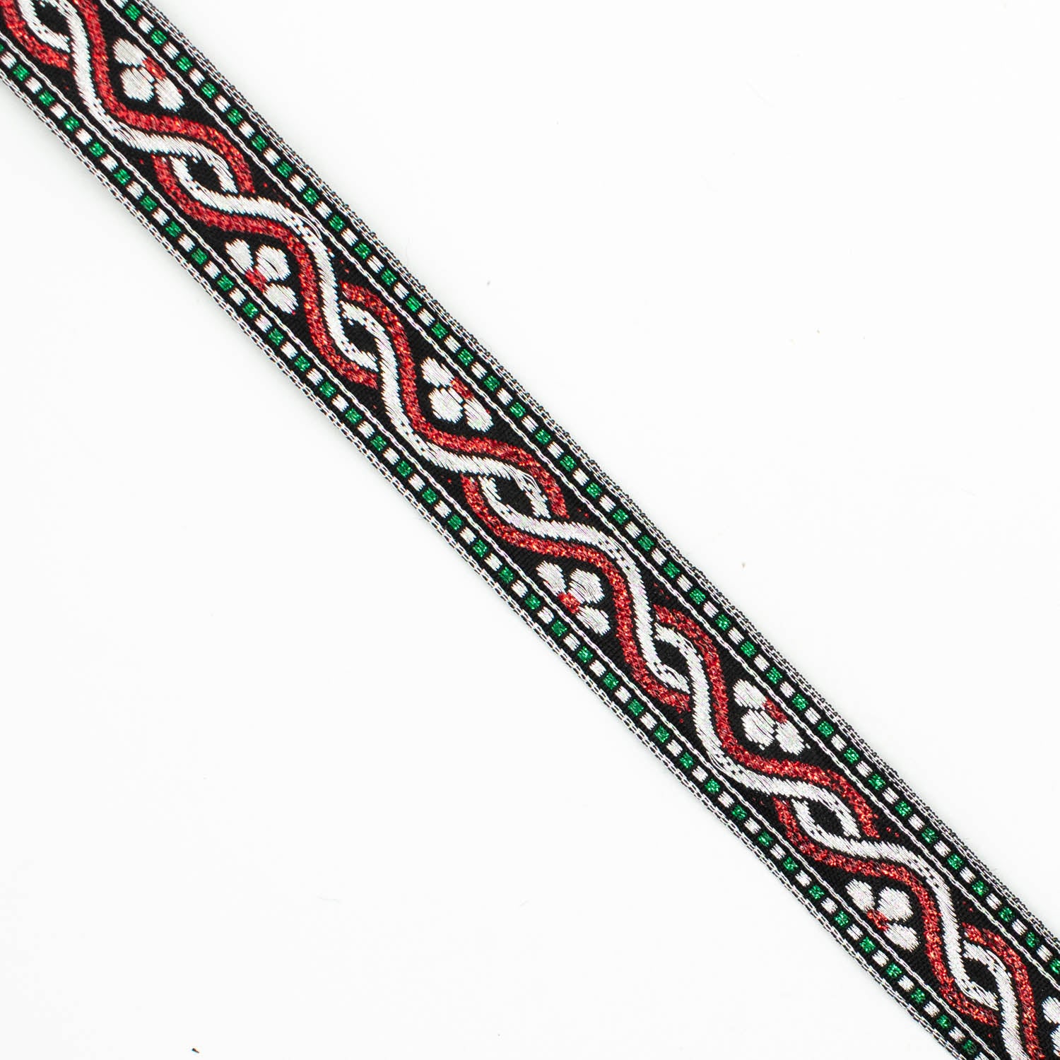 Metallic Fancy Embroidered Jacquard Ribbon-20mm