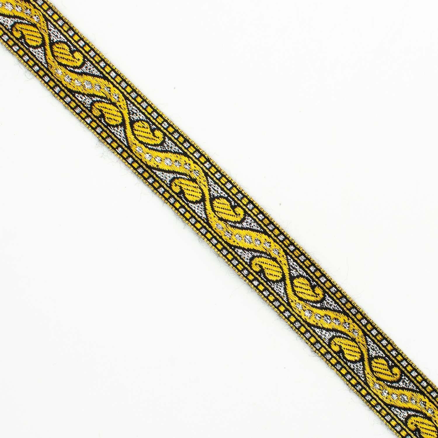 Metallic Fancy Embroidered Jacquard Ribbon-20mm