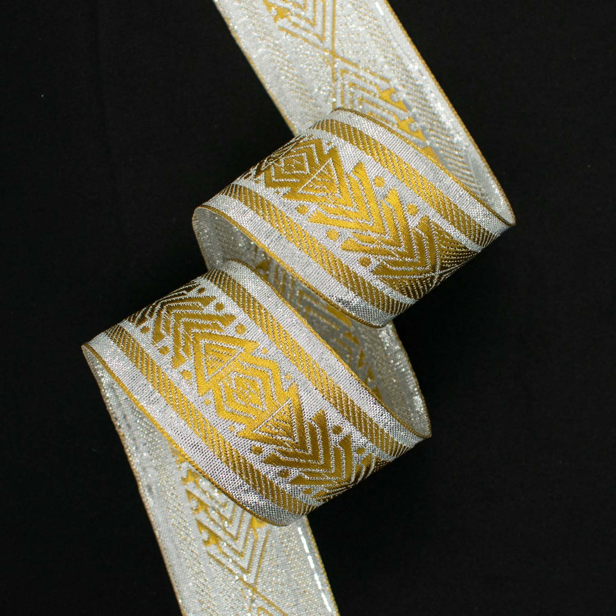 Metallic Fancy Embroidered Jacquard Ribbon-40mm – Homecraft Textiles