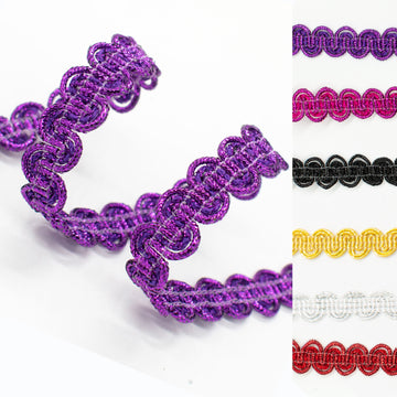 Metallic Braid Gimp Lace Trim 15mm