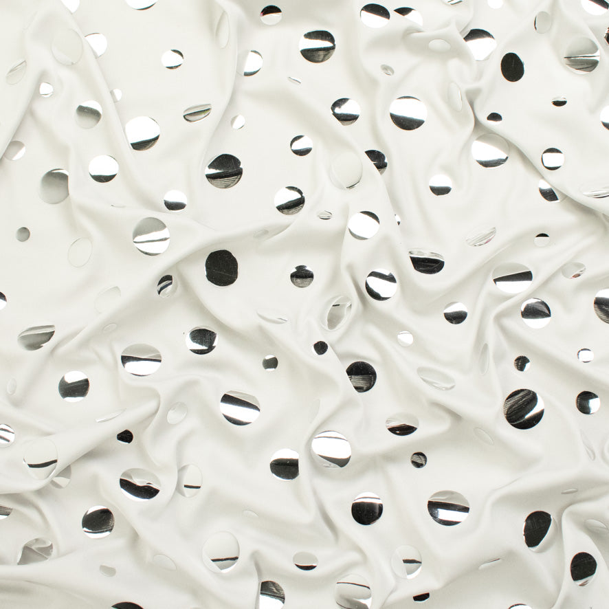 Metallic Shiny Sequin Disco Dots 2-Way Stretch Knit