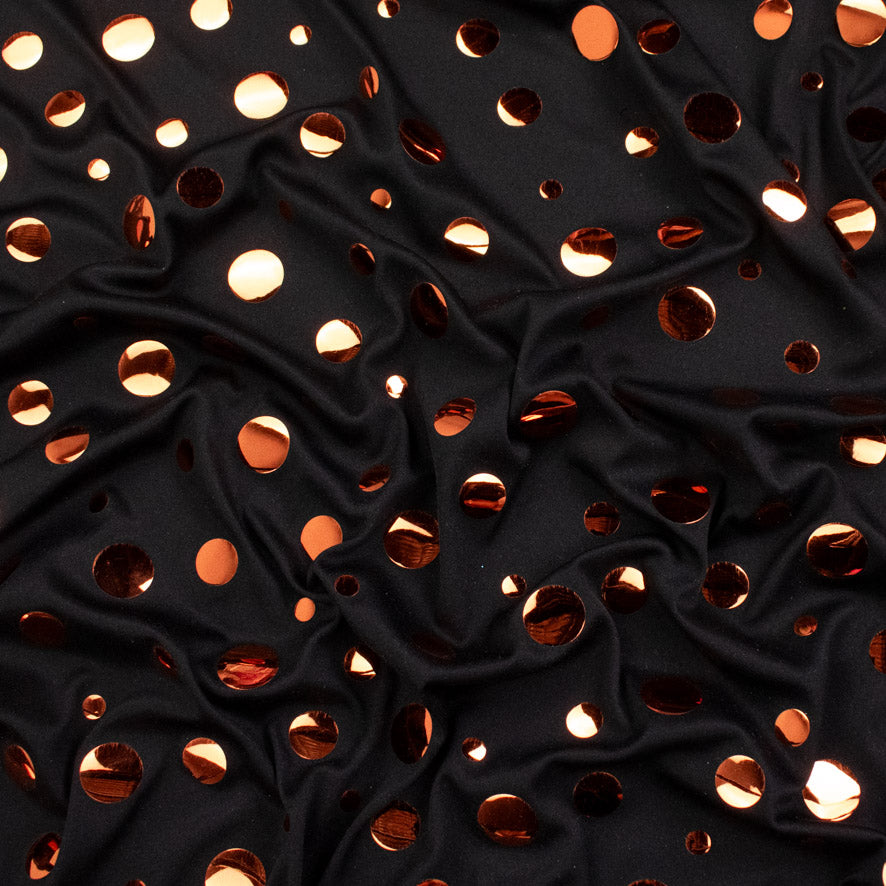 Metallic Shiny Sequin Disco Dots 2-Way Stretch Knit