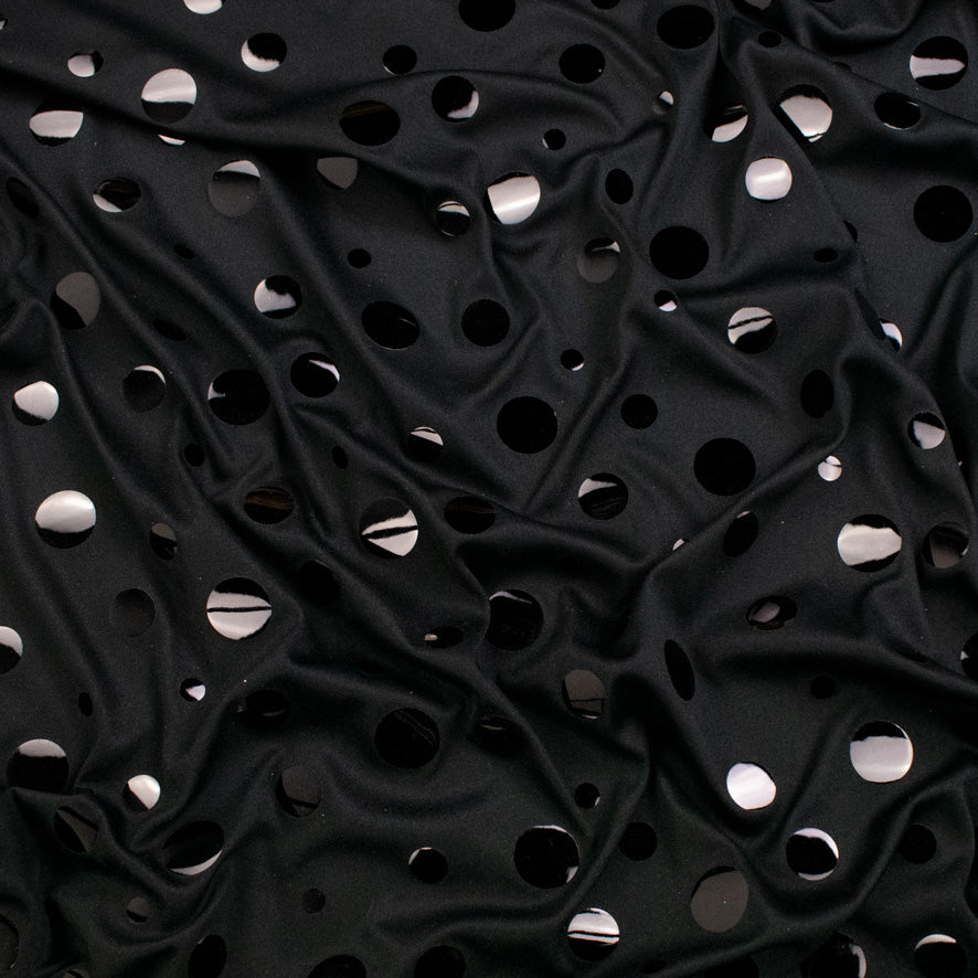 Metallic Shiny Sequin Disco Dots 2-Way Stretch Knit