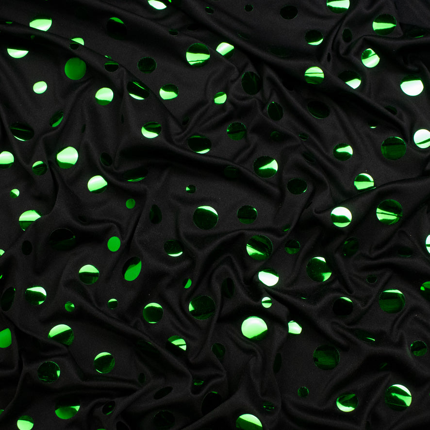 Metallic Shiny Sequin Disco Dots 2-Way Stretch Knit