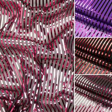 Metallic Shiny Stripes Mesh Knit
