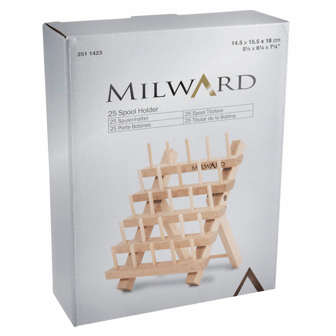 Milward Wooden Thread Spool Holder - 25 Spools Rack