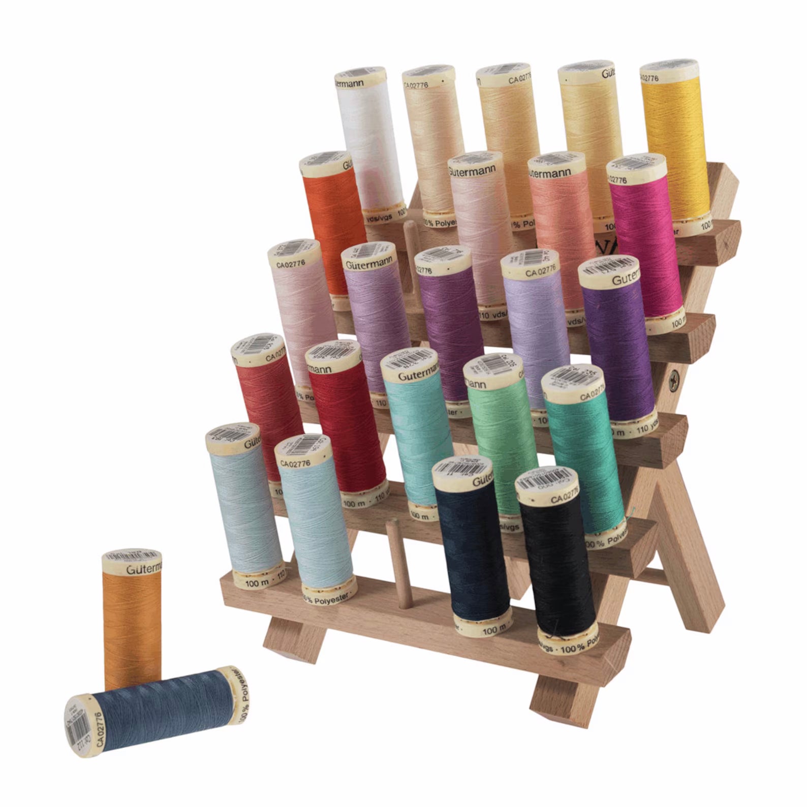 Milward Wooden Thread Spool Holder - 25 Spools Rack
