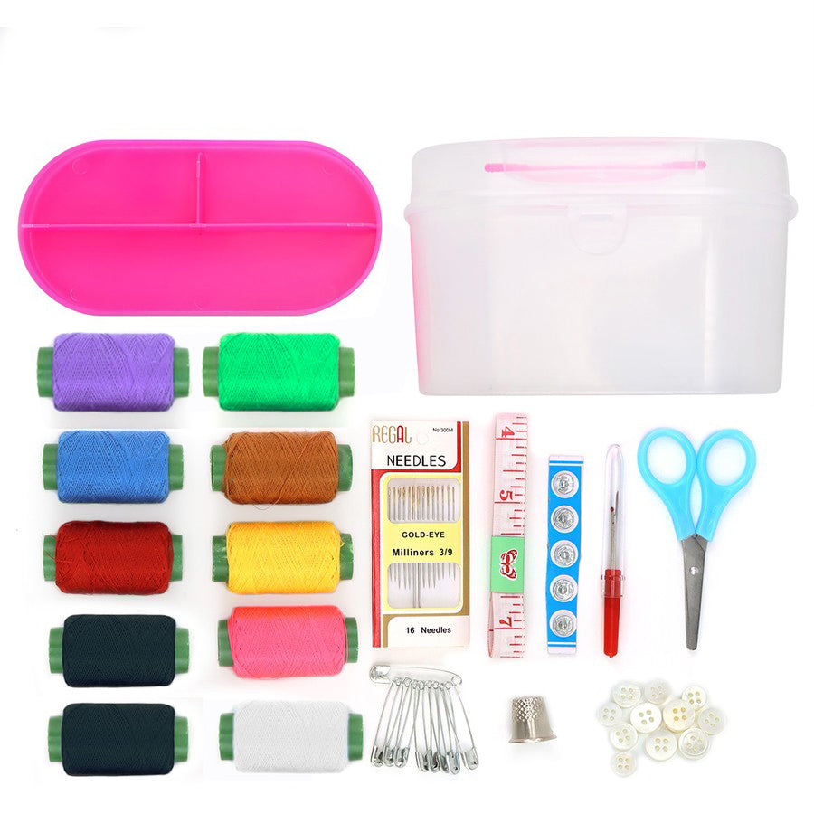 S.E.W Mini Sewing Kit Tool Box - 63Pcs