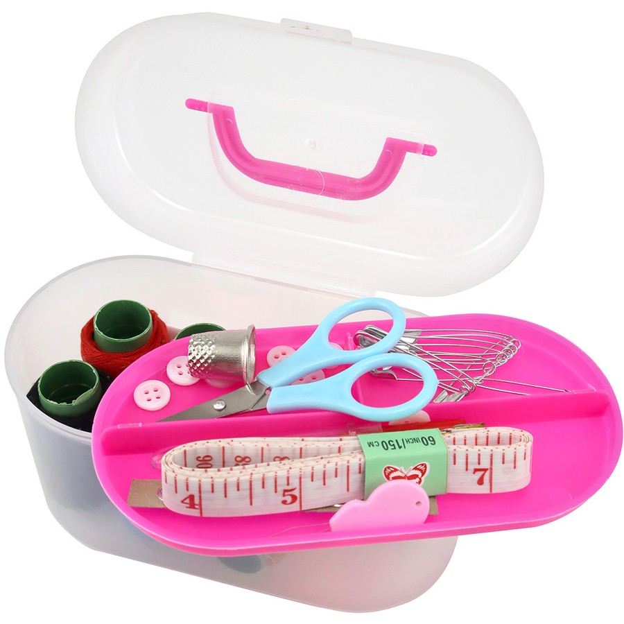 S.E.W Mini Sewing Kit Tool Box - 63Pcs