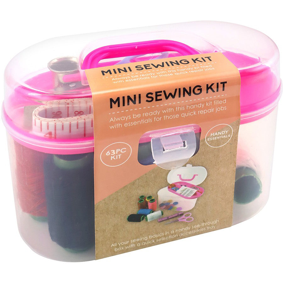 S.E.W Mini Sewing Kit Tool Box - 63Pcs
