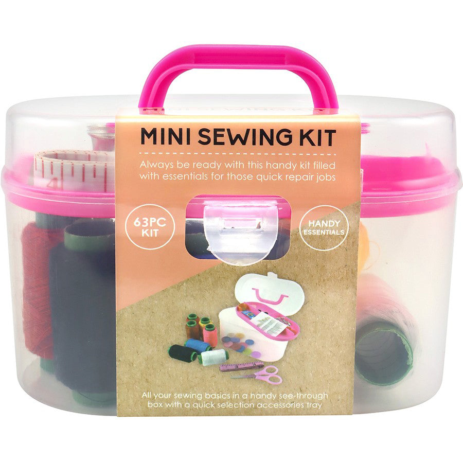 S.E.W Mini Sewing Kit Tool Box - 63Pcs