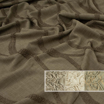 Molto by Zepel Curtaining/Upholstery Embroideredn Wave Linen