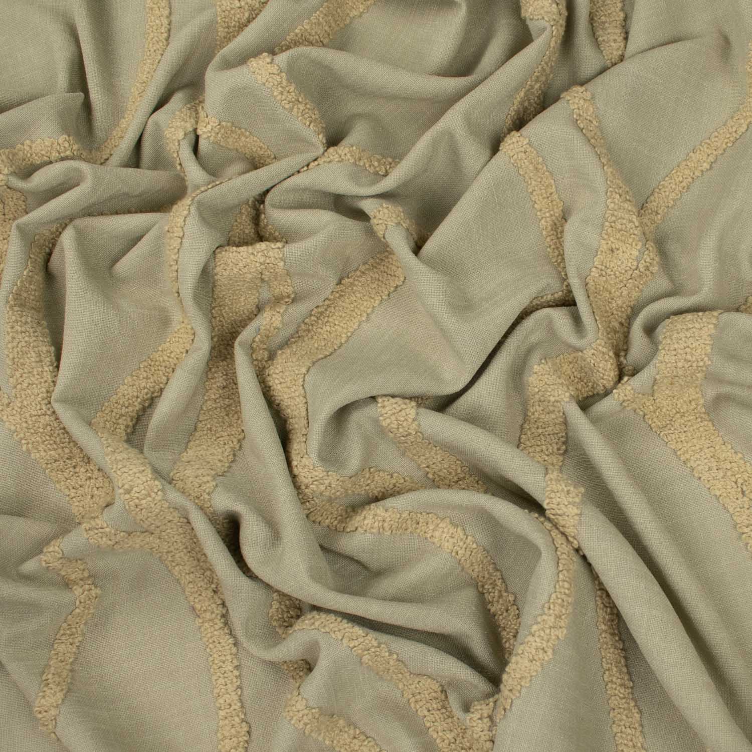 Molto by Zepel Curtaining/Upholstery Embroideredn Wave Linen