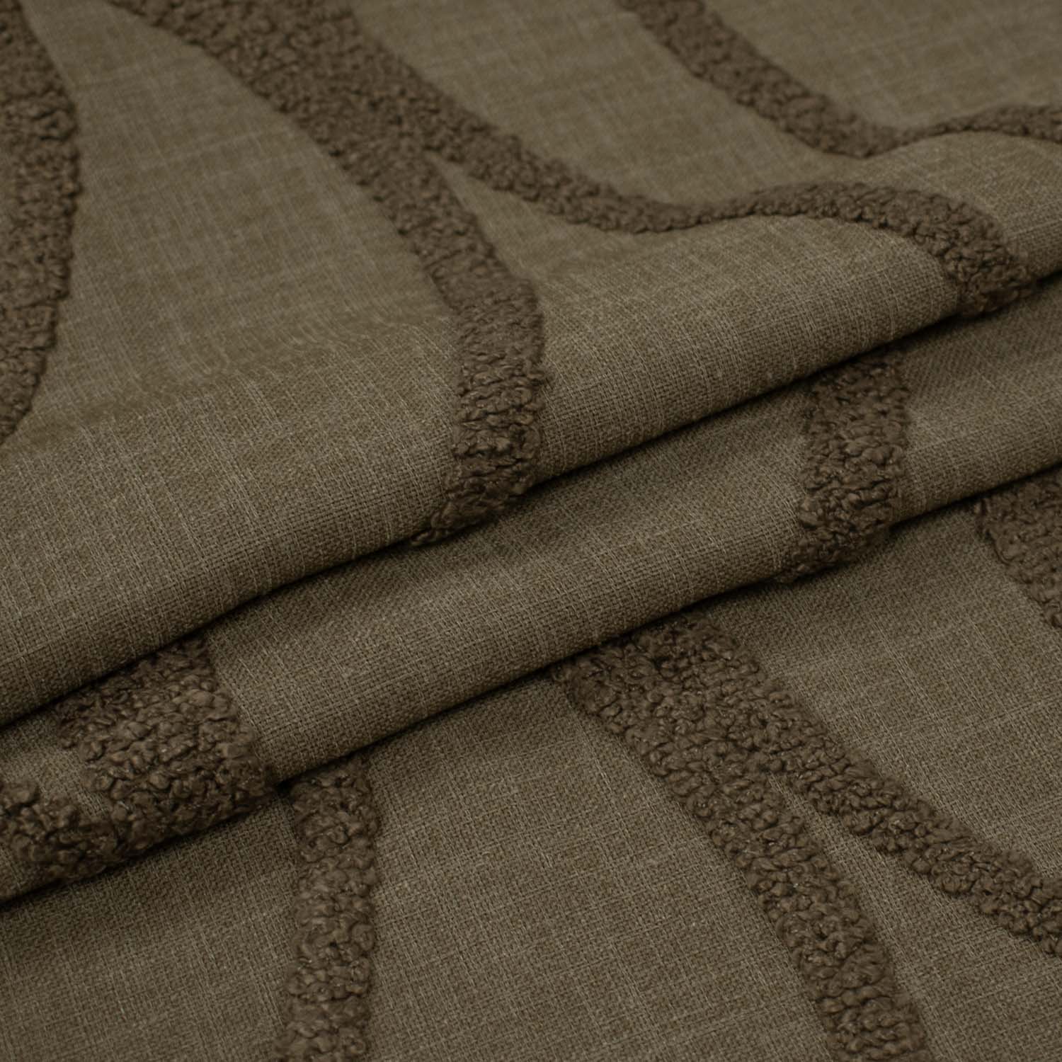 Molto by Zepel Curtaining/Upholstery Embroideredn Wave Linen