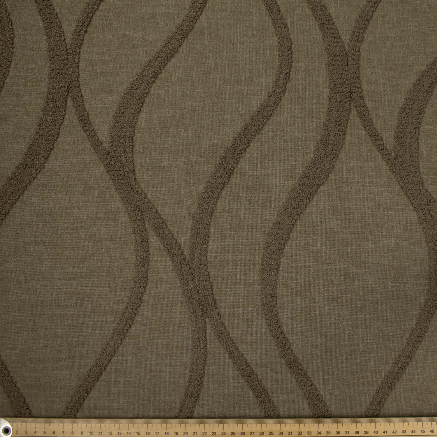 Molto by Zepel Curtaining/Upholstery Embroideredn Wave Linen