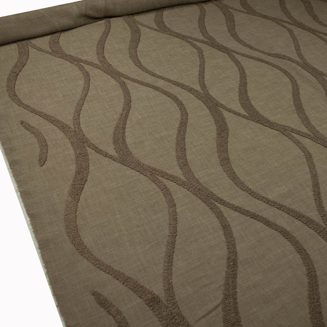 Molto by Zepel Curtaining/Upholstery Embroideredn Wave Linen