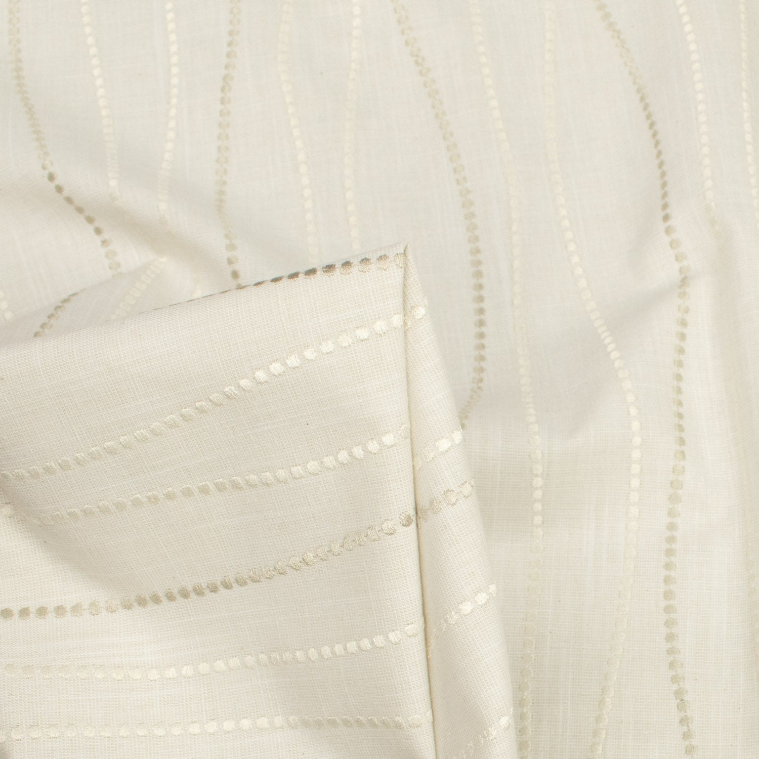 Morse by Zepel Curtaining/Upholstery Embroidery Spot Stripes