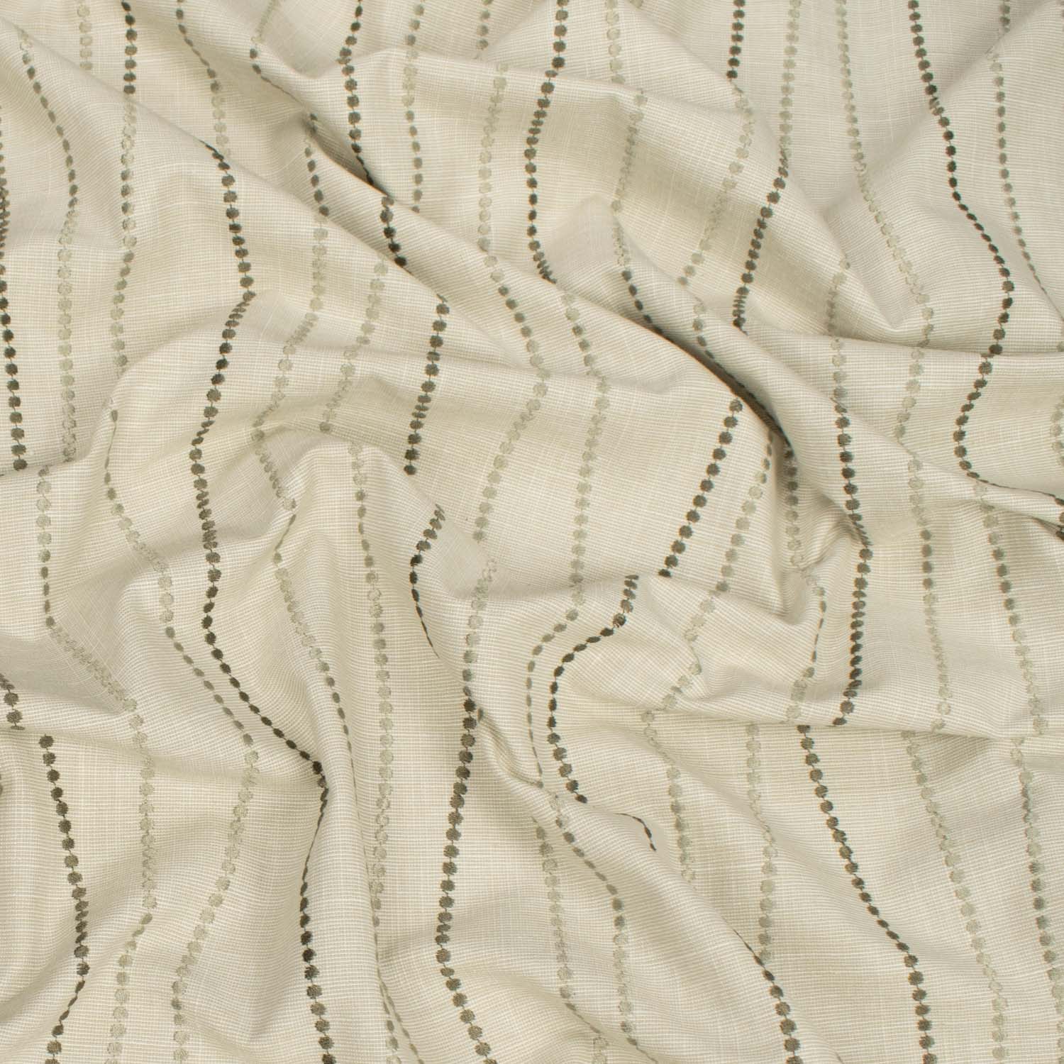 Morse by Zepel Curtaining/Upholstery Embroidery Spot Stripes