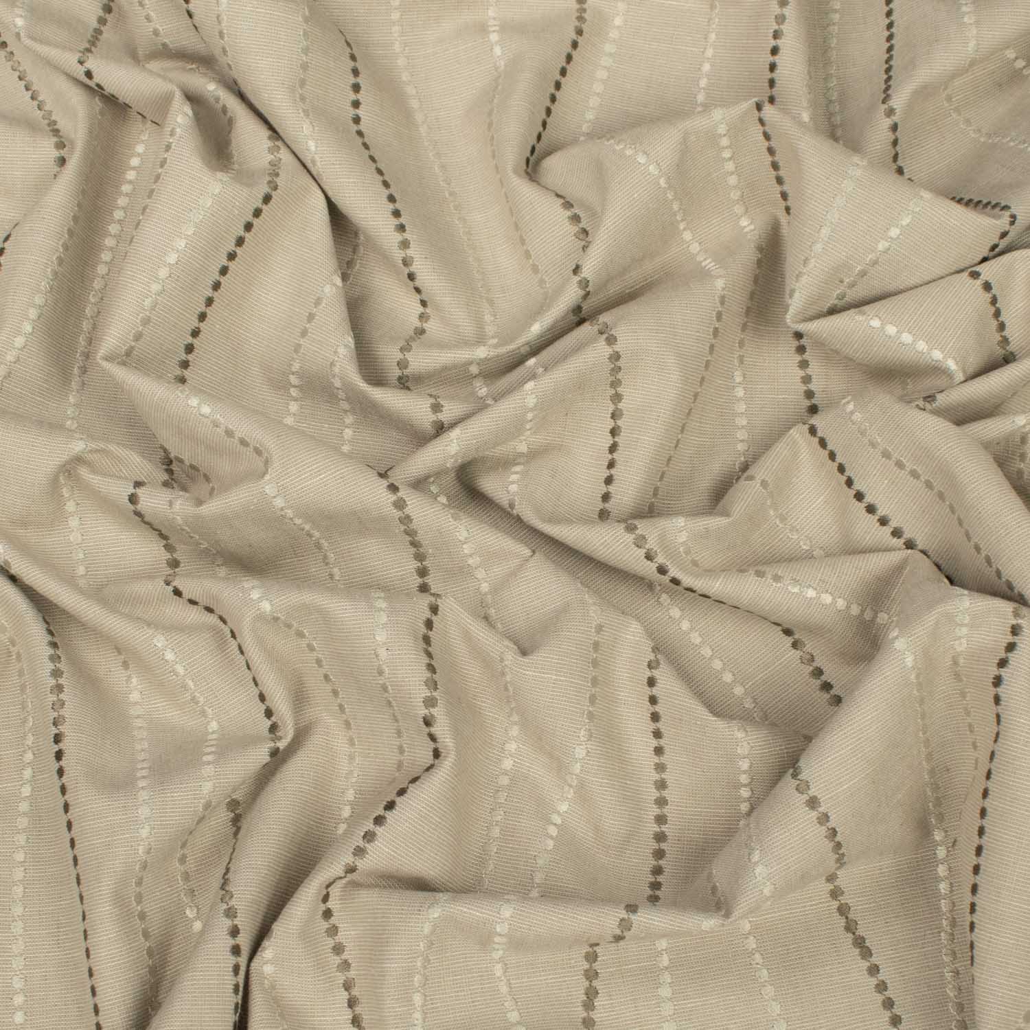 Morse by Zepel Curtaining/Upholstery Embroidery Spot Stripes