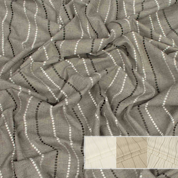 Morse by Zepel Curtaining/Upholstery Embroidery Spot Stripes