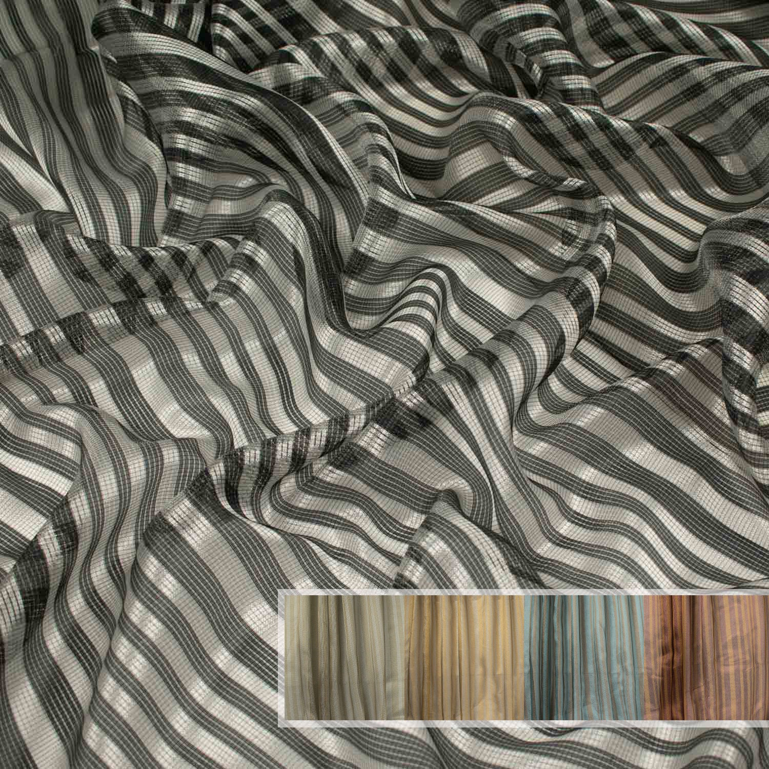 Muga by Zepel - Curtaining/Upholstery Stripes Sheer