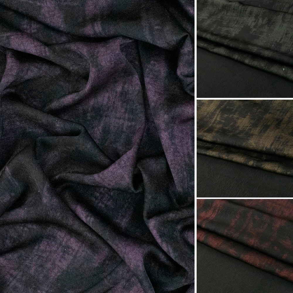 Mystic Mottled Glitter Crushed Crepe