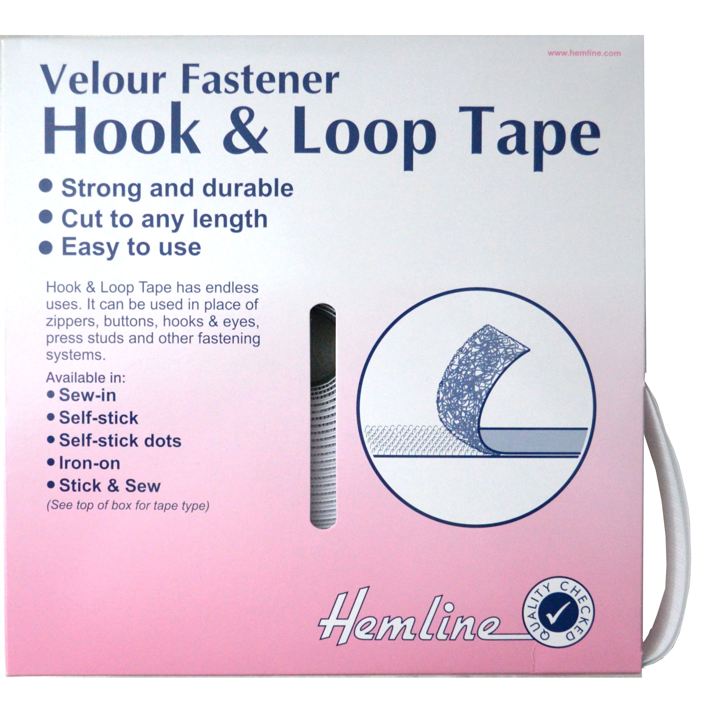 Hemline Hook & Loop Tape Sew-In Velour Fastener