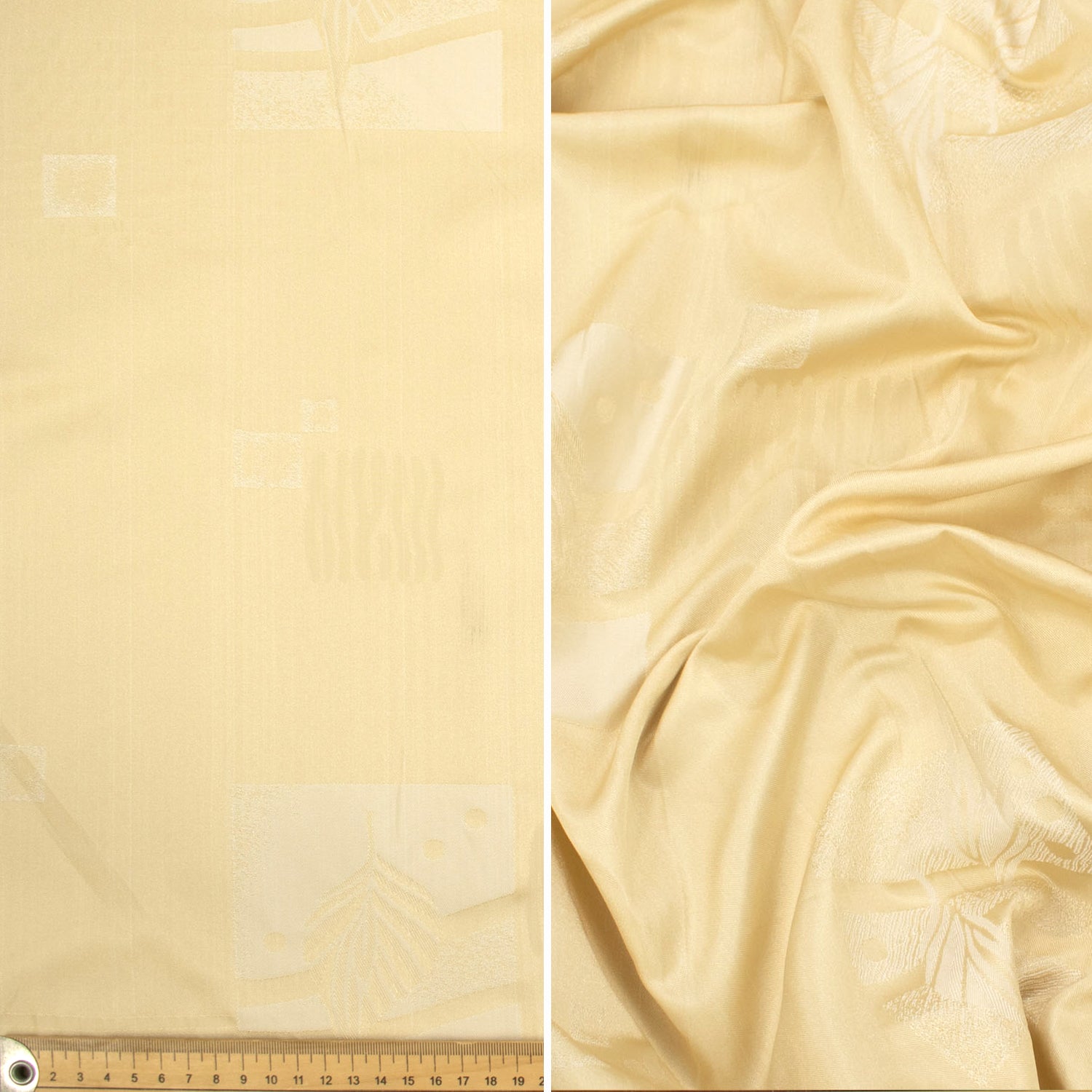 Natural White Jacquard Curtaining/Upholstery Fabric 150CM