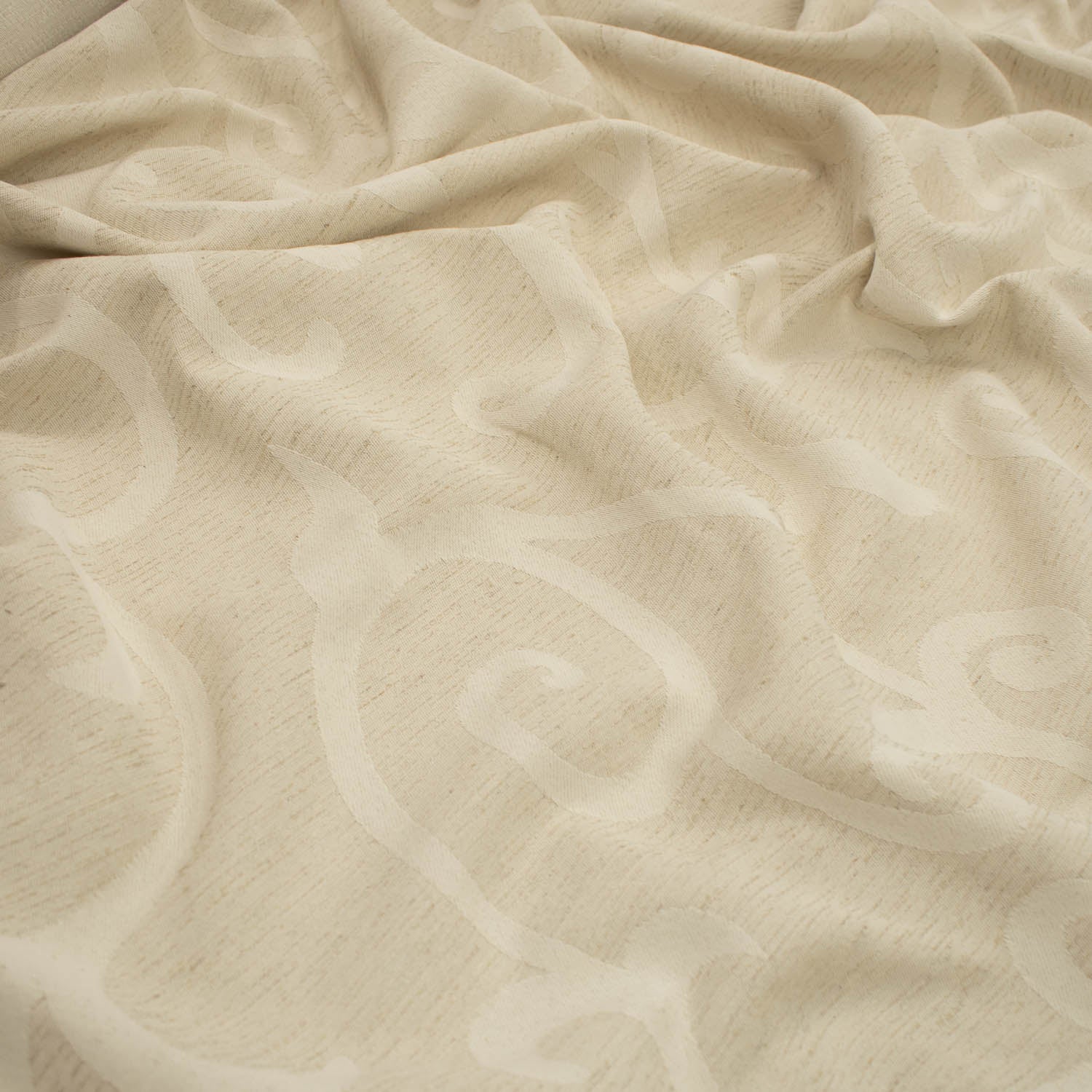 Natural White Jacquard Curtaining/Upholstery Fabric 150CM
