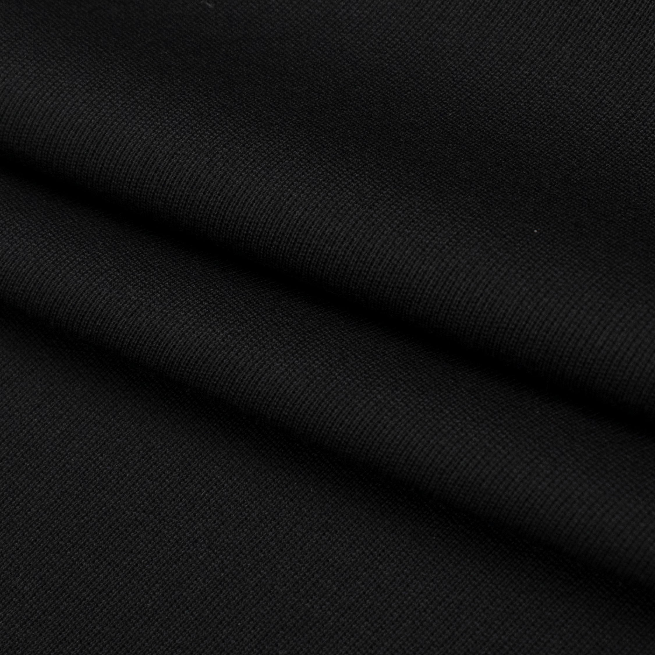 Japanese Nikkei Wool Blend Suiting - Design 40538 Black Ribbed