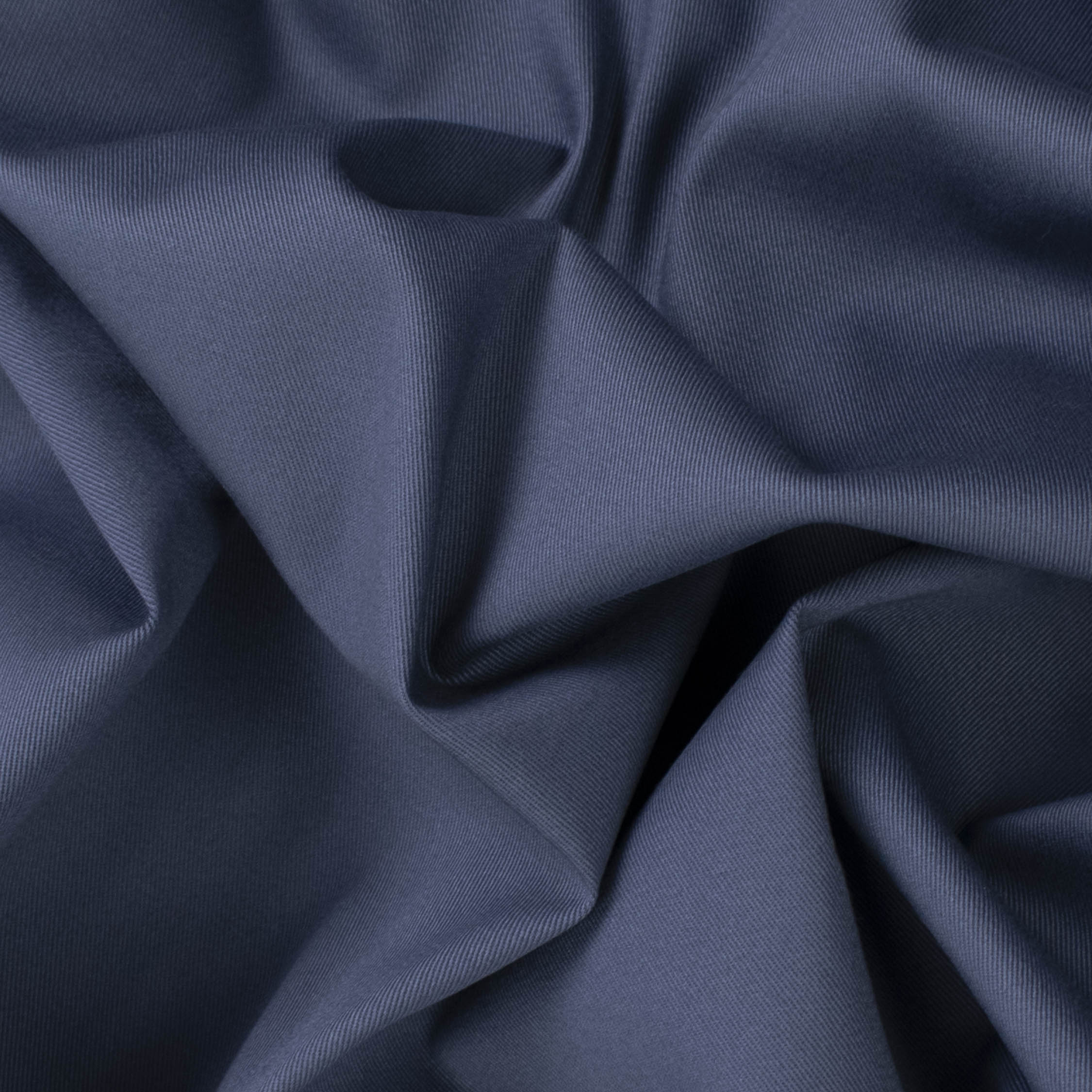 Japanese Cotton Twill Slight Stretch Suiting - Blue
