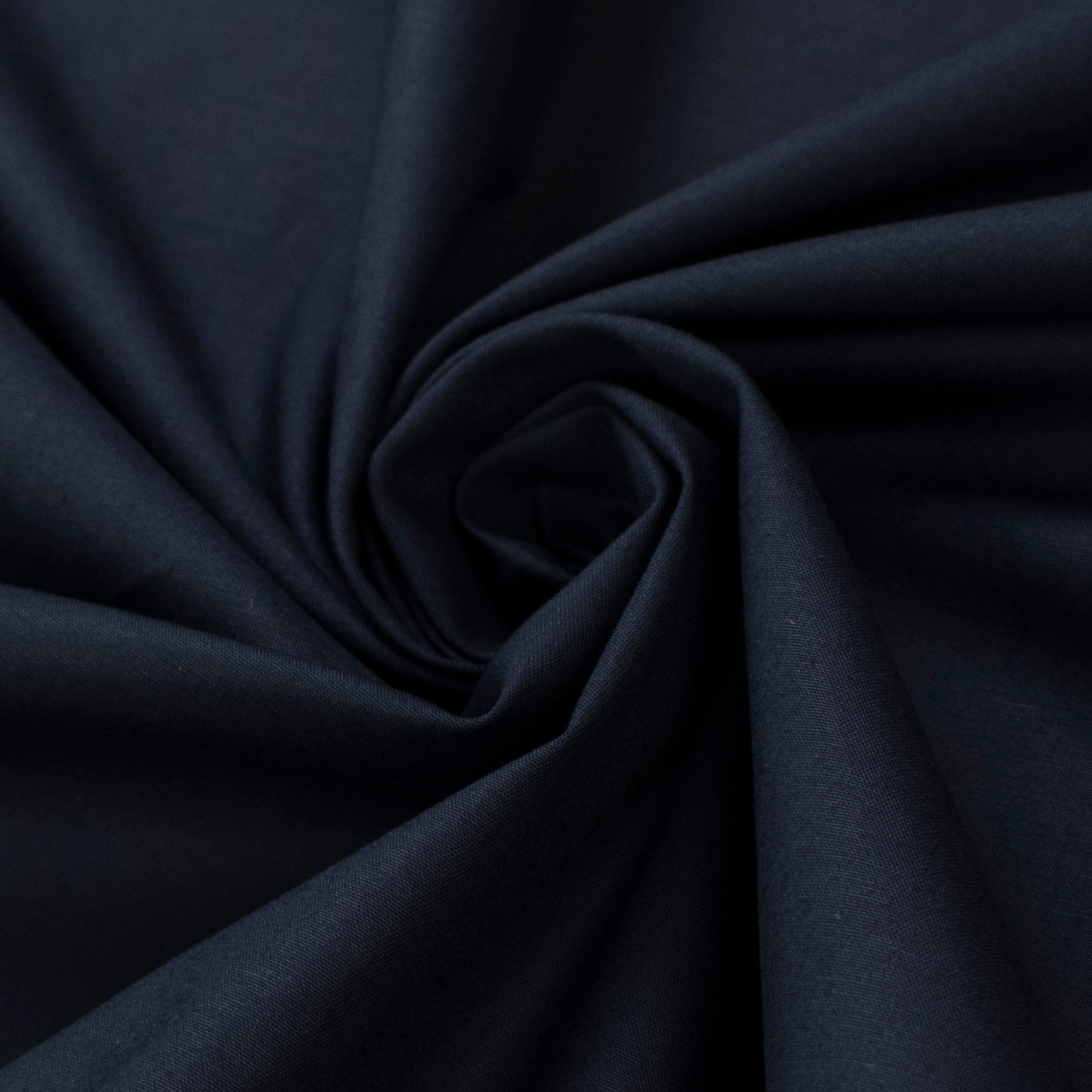 Japanese Light Weight Summer Cotton Suiting - Navy Slight Stretch