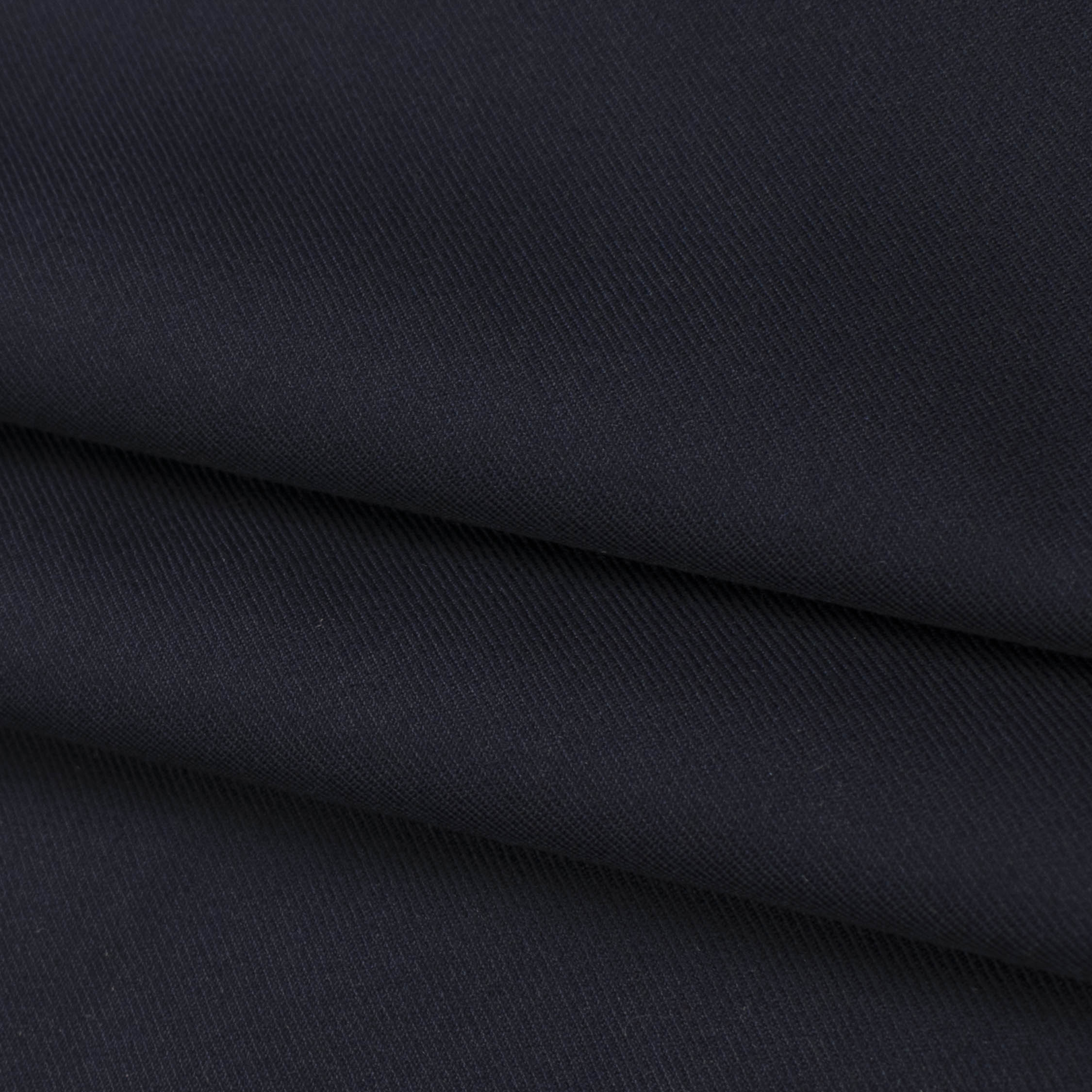 Japanese Nikkei Wool Blend Suiting - Design-40516 Black Navy Twill