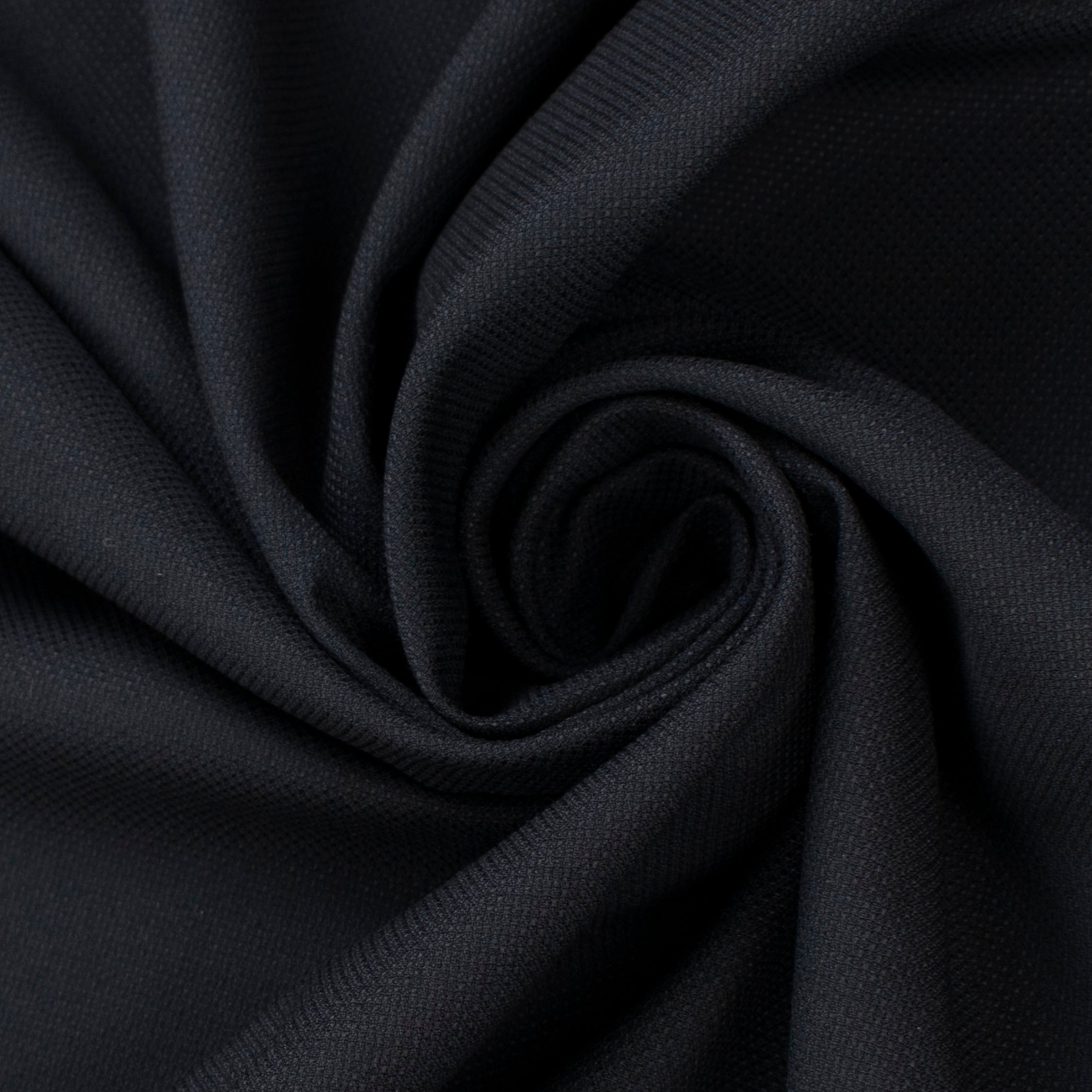 Japanese Nikkei Crepe Suiting - Design-40529 Black Navy