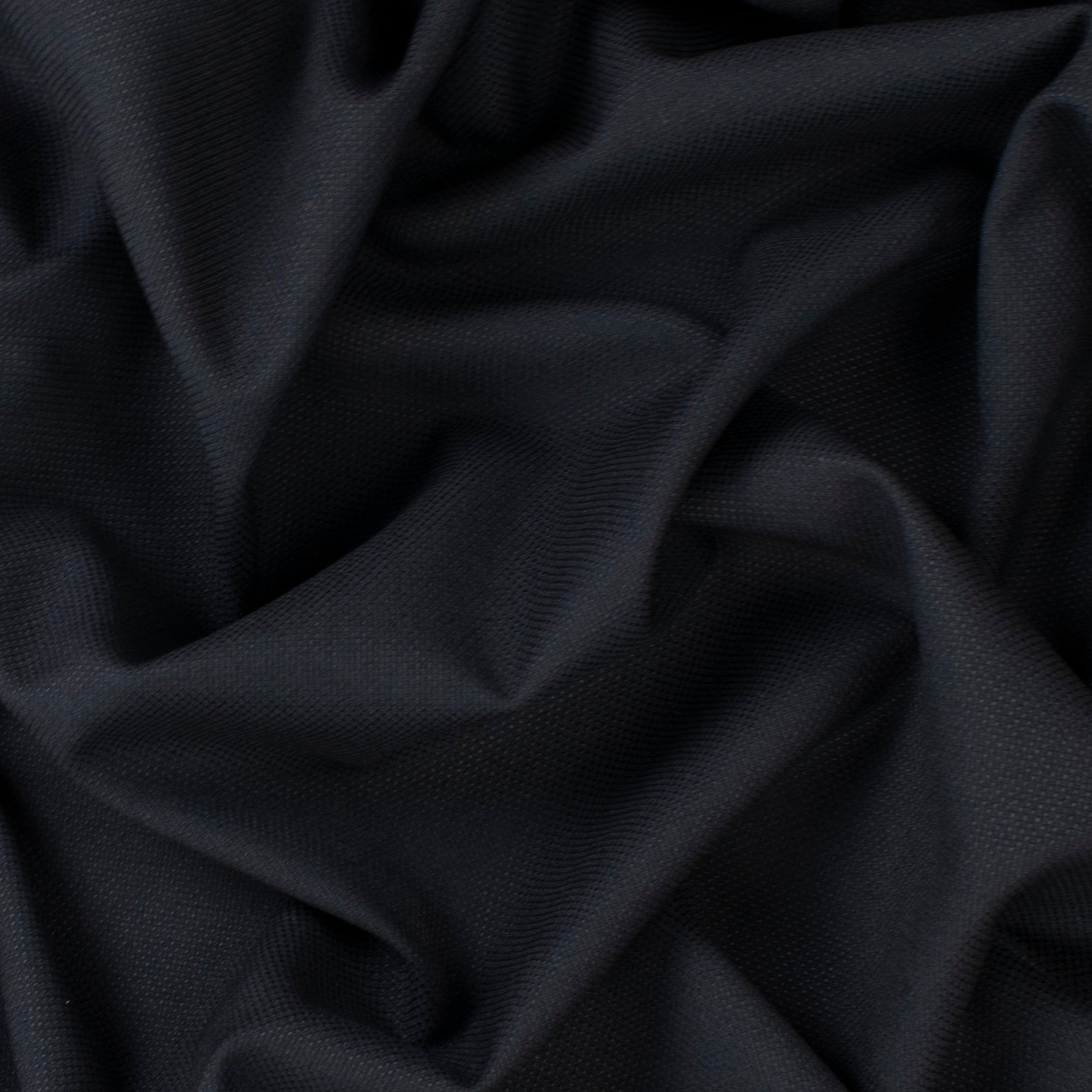 Japanese Nikkei Crepe Suiting - Design-40529 Black Navy