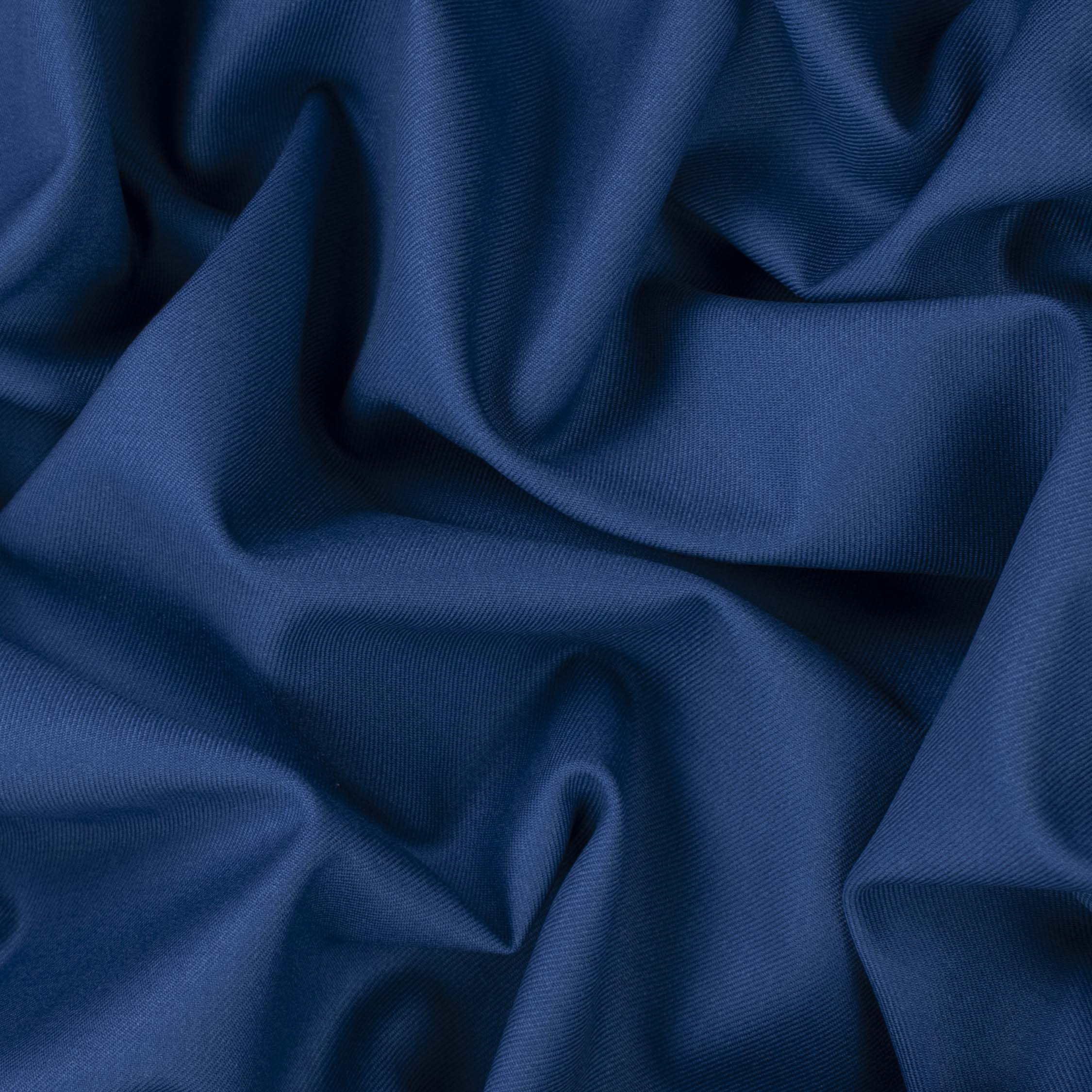 Japanese Nikkei Wool Blend Suiting - Blue Twill