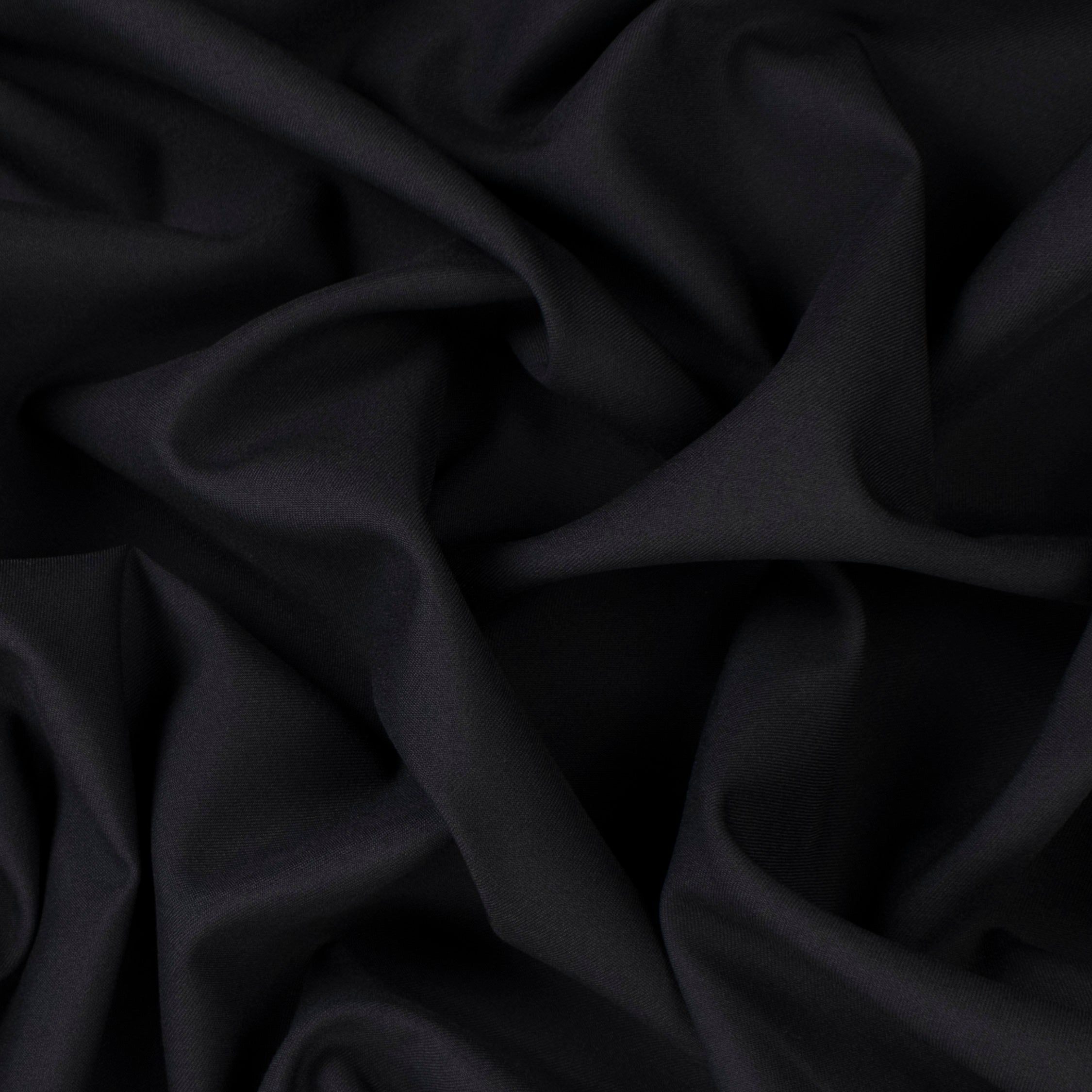 Japanese Nikkei Wool Blend Suiting - Design-40732 Black Navy