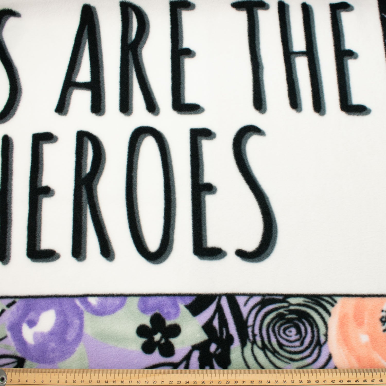 Daisy Letter Print Printed Polar Fleece Design 107 - 1.85M Panel