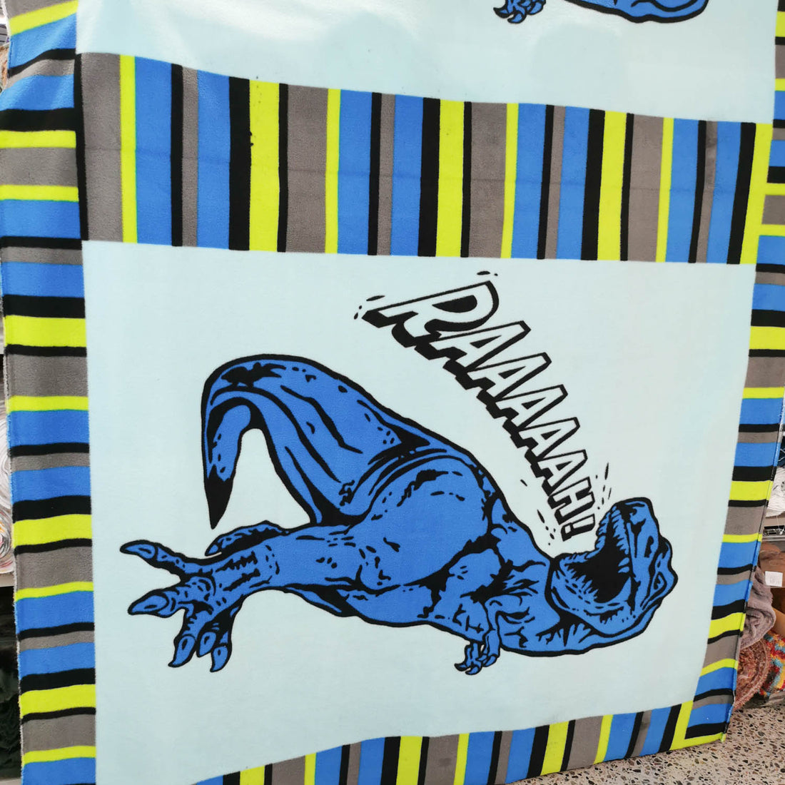 T-Rex Print Printed Polar Fleece Design 22 - 1.28M Panel