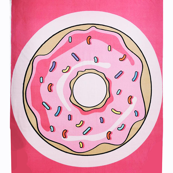 Donuts on Pink Printed Polar Fleece Design 233 - 1.85M Panel