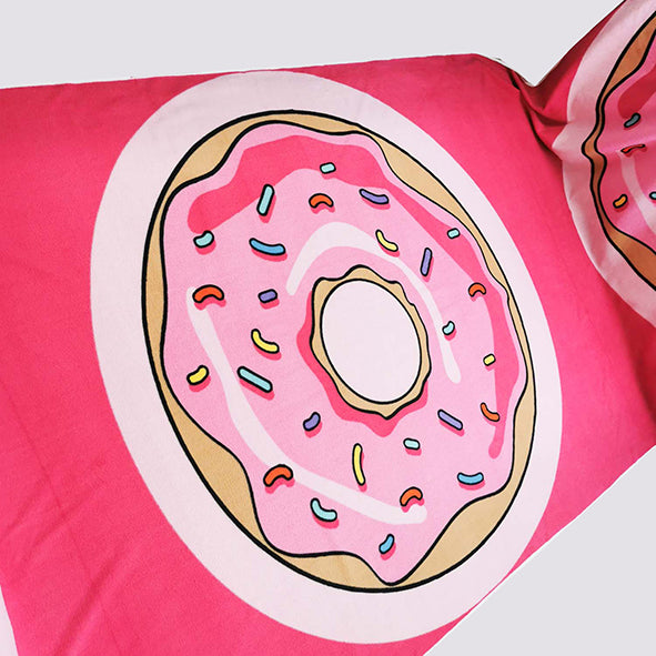 Donuts on Pink Printed Polar Fleece Design 233 - 1.85M Panel